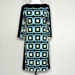 Banana Republic Factory Women’s Mod Geometric Shift Midi Dress Size XS